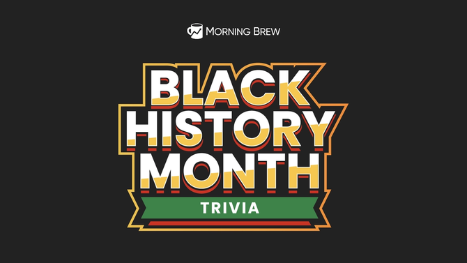 Black history month trivia logo