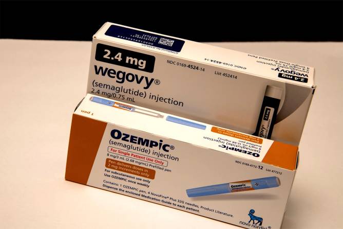 Ozempic and wegovy boxes.