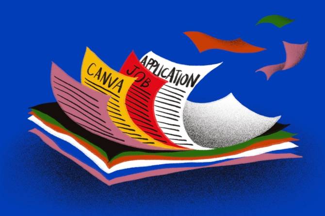 A stack of job applications.