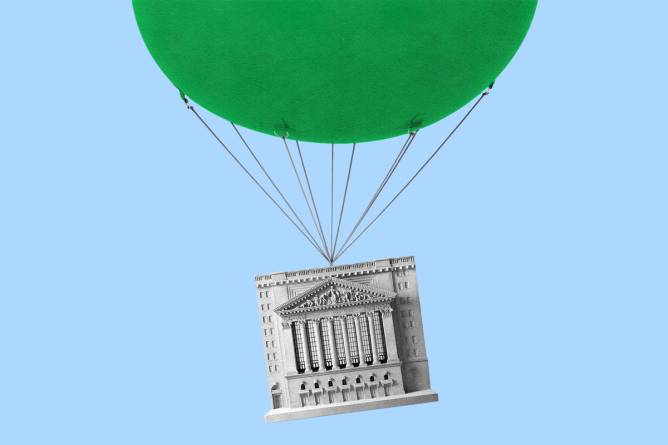 A bubble lifting the NYSE