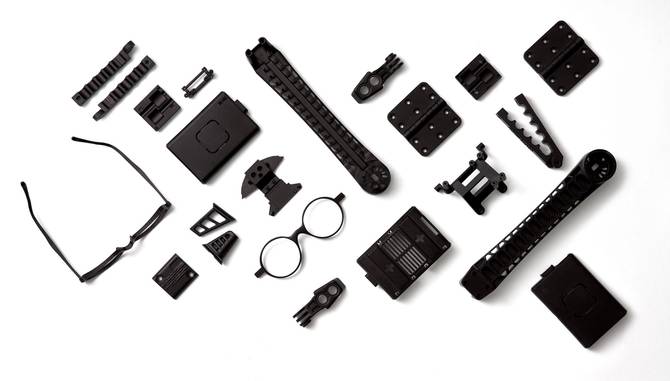 an assortment of 3D printed parts