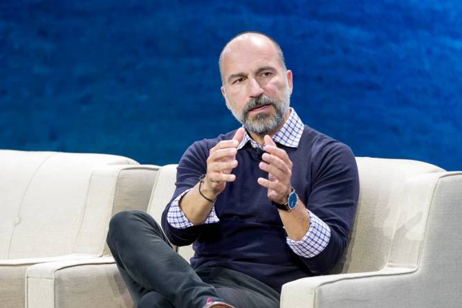 Uber CEO Dara Khosrowshahi at a GE event in Manhattan