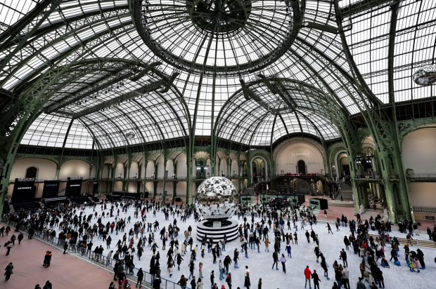 Skating at the Grand Palais in Paris