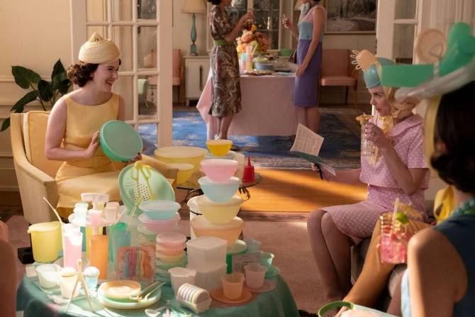A Tupperware party from The Marvelous Mrs. Maisel