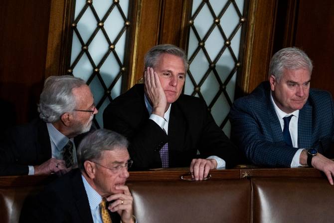 GOP Rep Kevin McCarthy as he loses another vote to be Speaker of the House