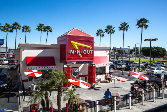 In-n-Out burger in Los Angeles