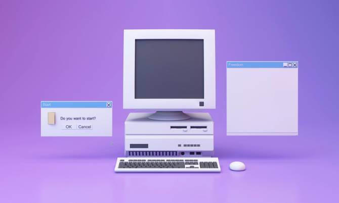 A 1980s computer