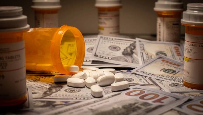 Pills and cash