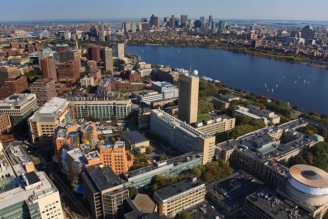 MIT and Boston from the air 