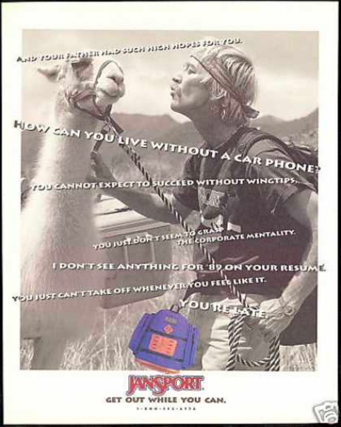 vintage JanSport ad