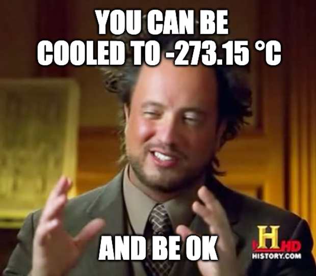 Science joke about 0 degrees kelvin
