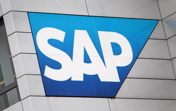 SAP logo on building