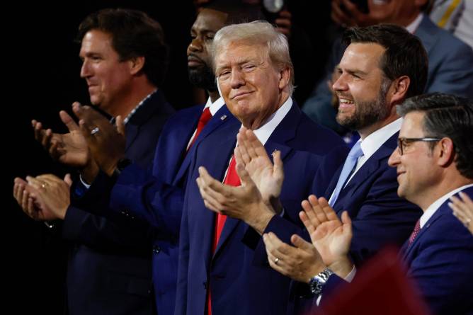 A smug Trump