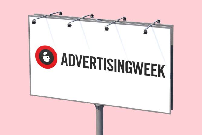 Advertising Week logo on a billboard