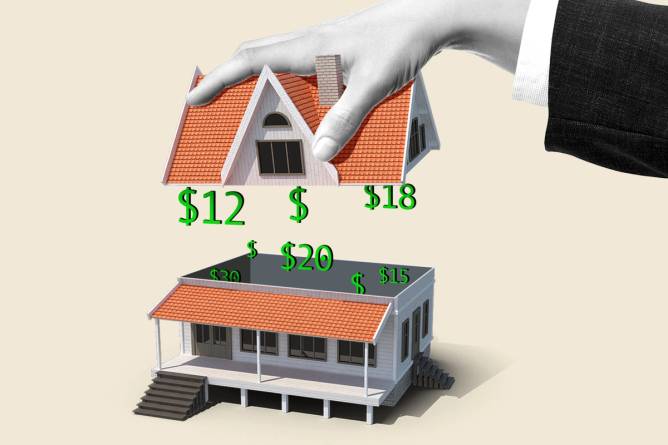 house with money inside