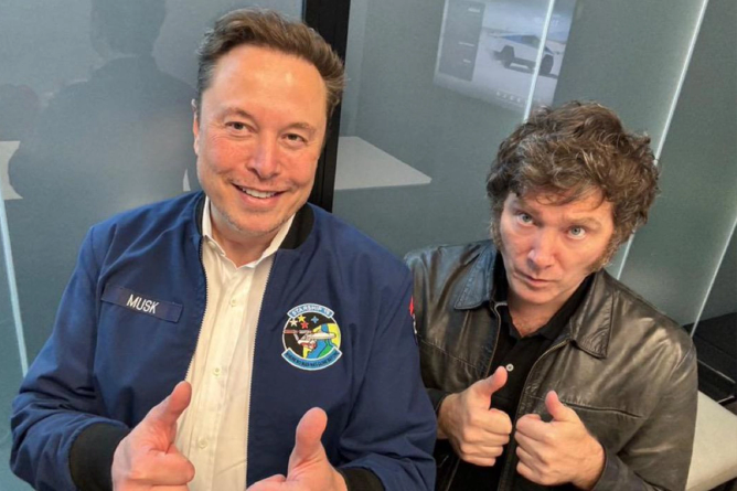 Javier Milei and Elon Musk