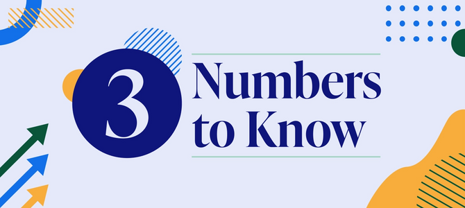 A graphic that says "3 numbers to know"