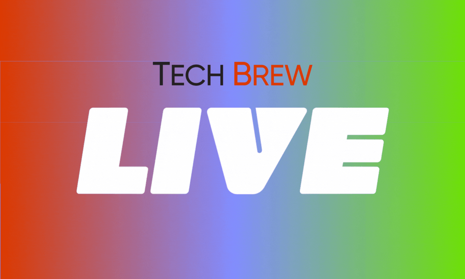 Animation of the Tech Brew Live virtual event logo