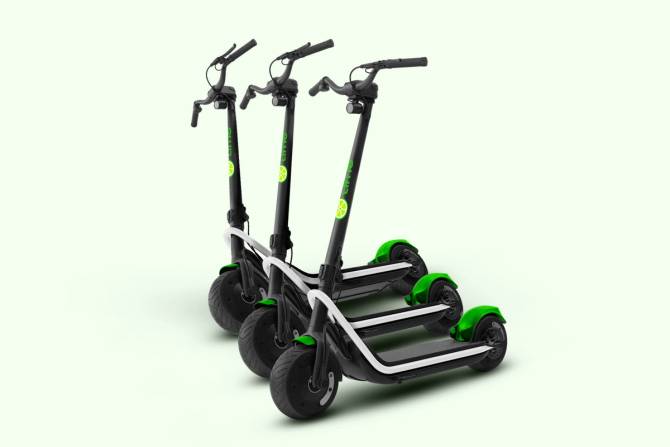 Lime scooter falling over