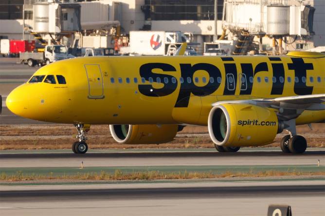 A Spirit Airlines plane