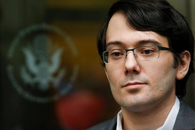 Martin Shkreli, former Chief Executive Officer of Turing Pharmaceuticals LLC, exits federal court
