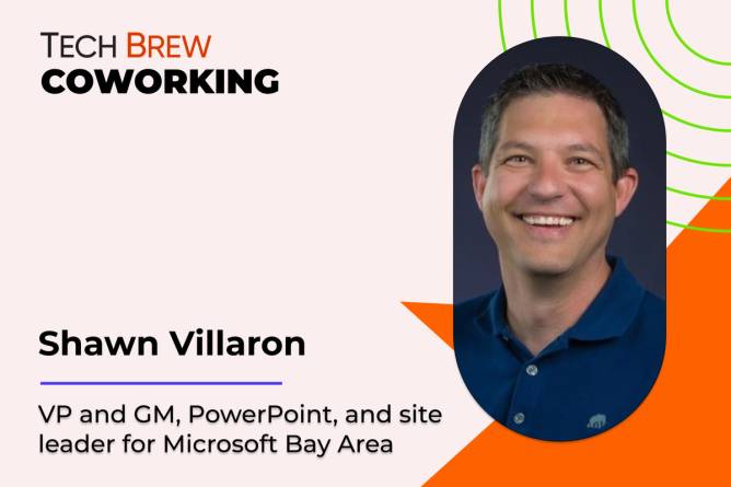 Graphic featuring a headshot of Microsoft's Shawn Villaron