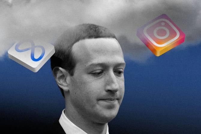 Mark Zuckerberg with a cloud above his head