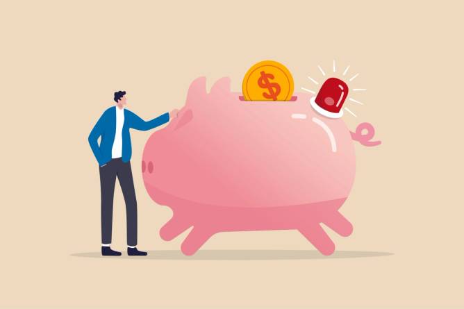 Piggy bank with siren