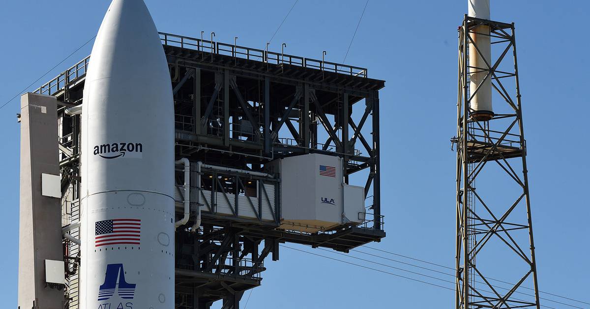 Amazon launches its first satellites into space