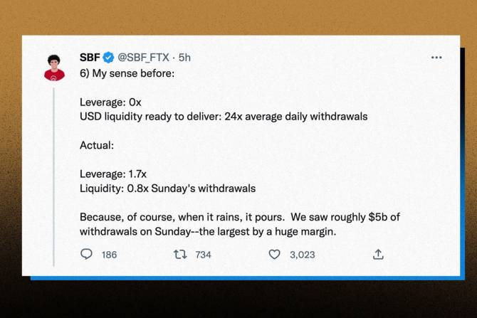 SBF tweet apologizing for FTX collapse