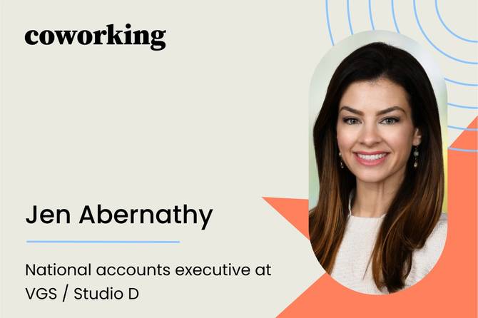 Coworking with Jen Abernathy, a national accounts executive at VGS / Studio D