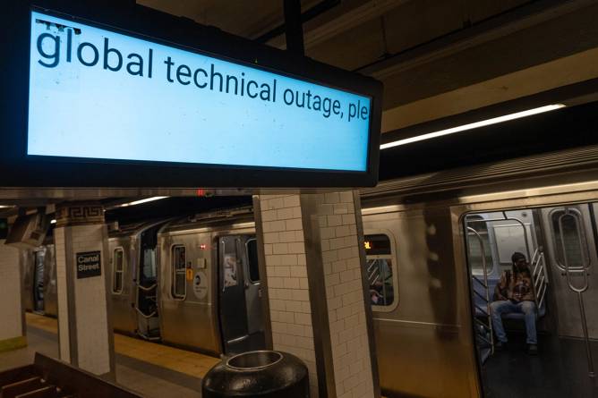 MTA sign shows error message