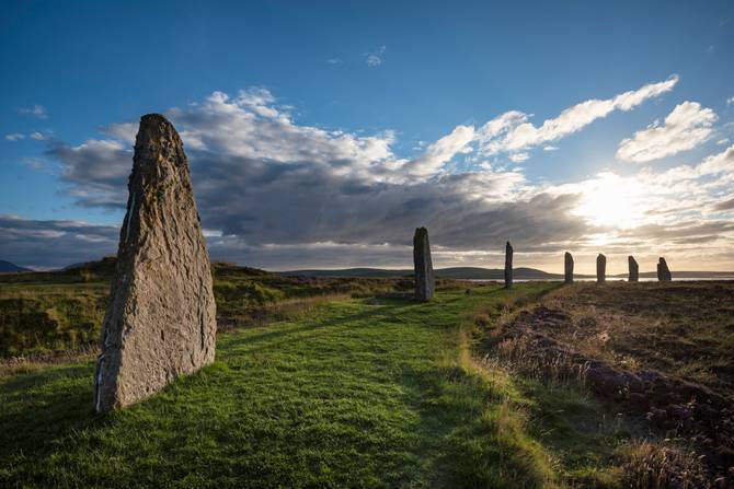 Neolithic stones in the Orkney Islands