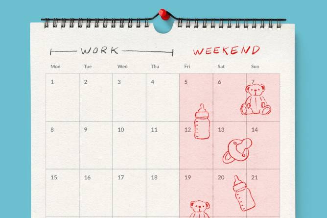 4-day workweek calendar