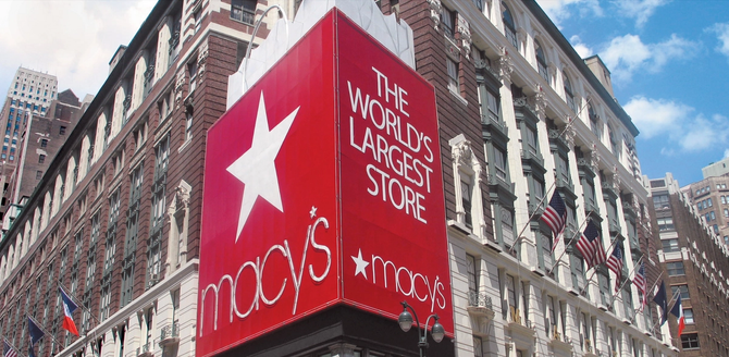 Macy's Billboard on flagship store in Manhattan