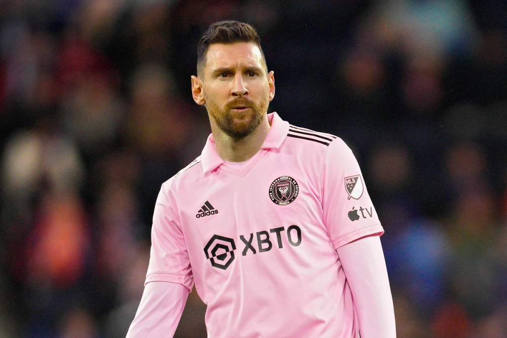 Lionel Messi in Inter Miami pink jersey