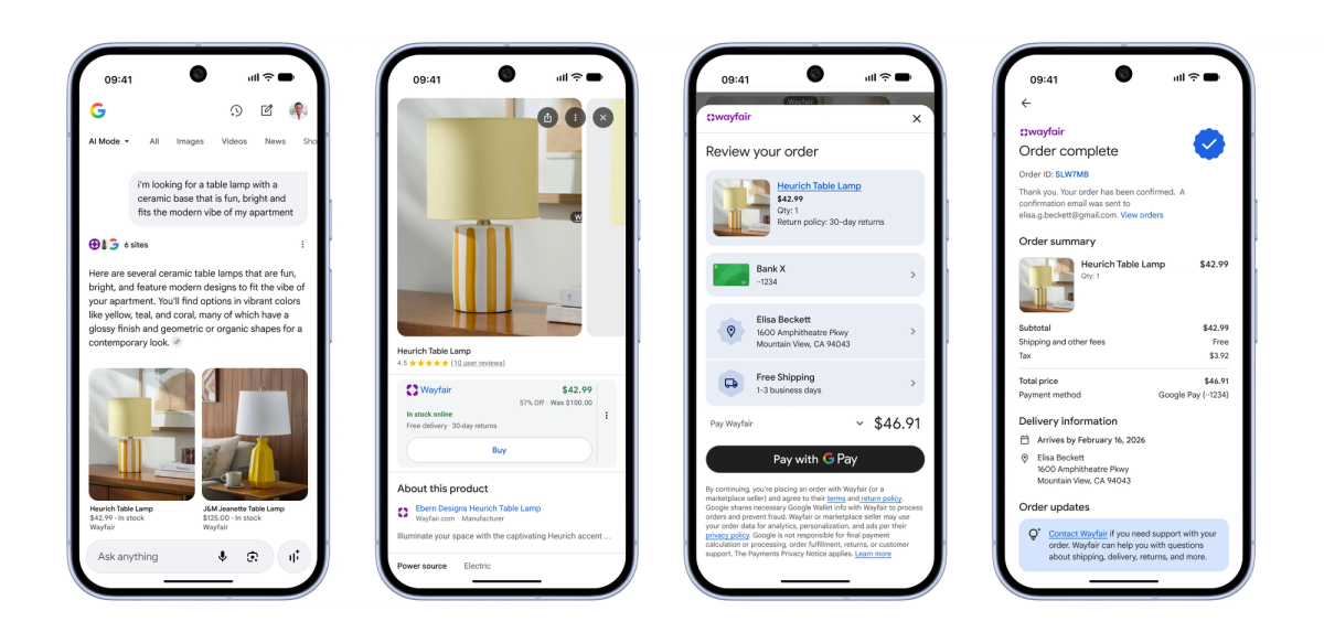 retailbrew.com - Vidhi Choudhary - Google makes Etsy and Wayfair items shoppable within agentic AI search