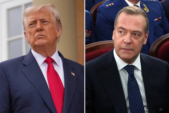 President Trump and Russia's Dmitry Medvedev