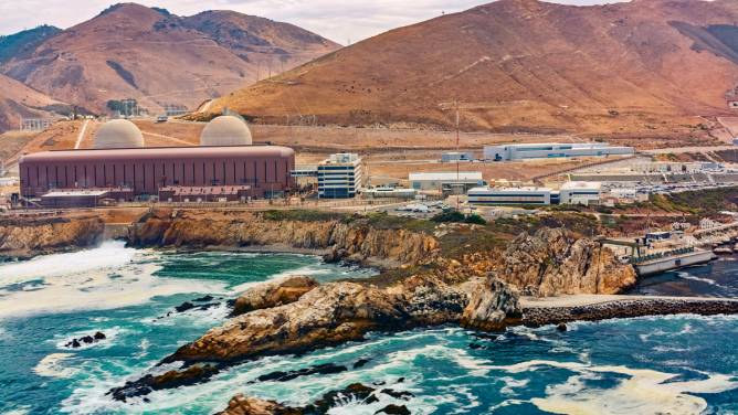 View of Diablo Canyon Nuclear Power Plant