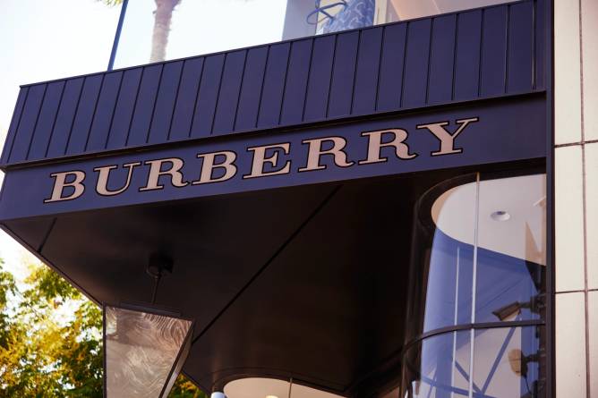 Awning of a Burberry store