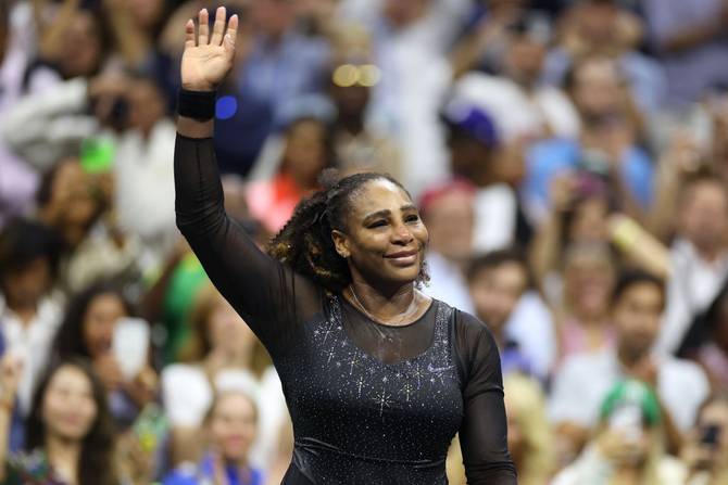 Serena Williams saying goodbye