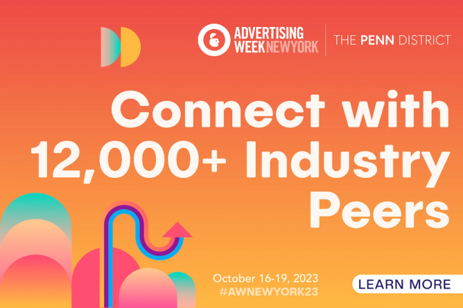 a promotion for Advertising Week NY 2023