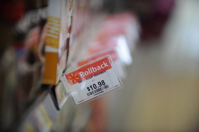 Rollback price tag