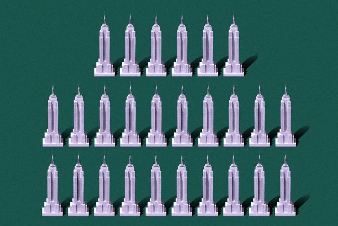 dozens of Empire State Buildings