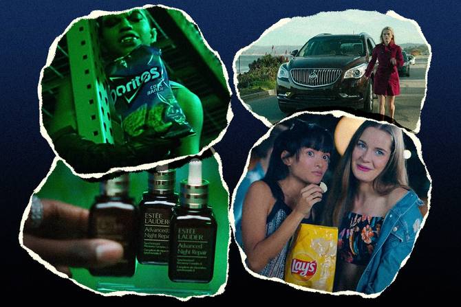 examples of product placement in a collage