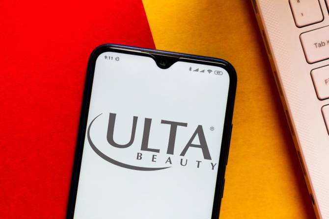 Ulta Beauty display on a smartphone