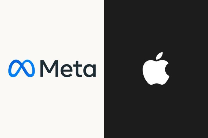 Meta and Apple logos