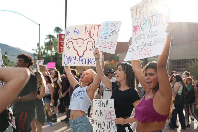 Abortion rights protestors in Arizona