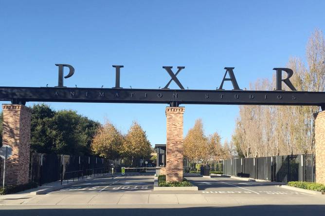 Entrance to the Pixar campus in California