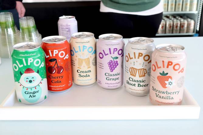 Lineup of Olipop flavors